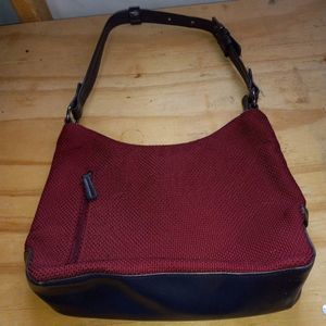 The Sak Burgundy and Black Shoulder Bag